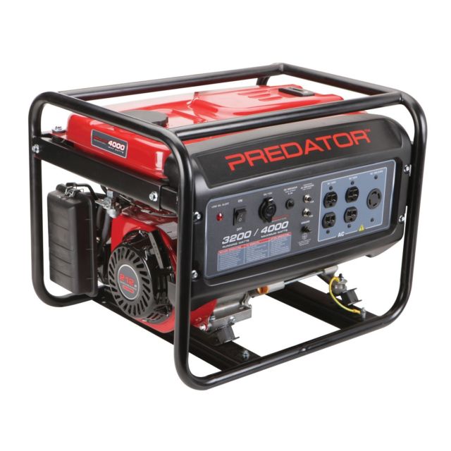 Predator 4000 Peak 3200 Running Watts, 6.5 HP (212cc) Generator EPA