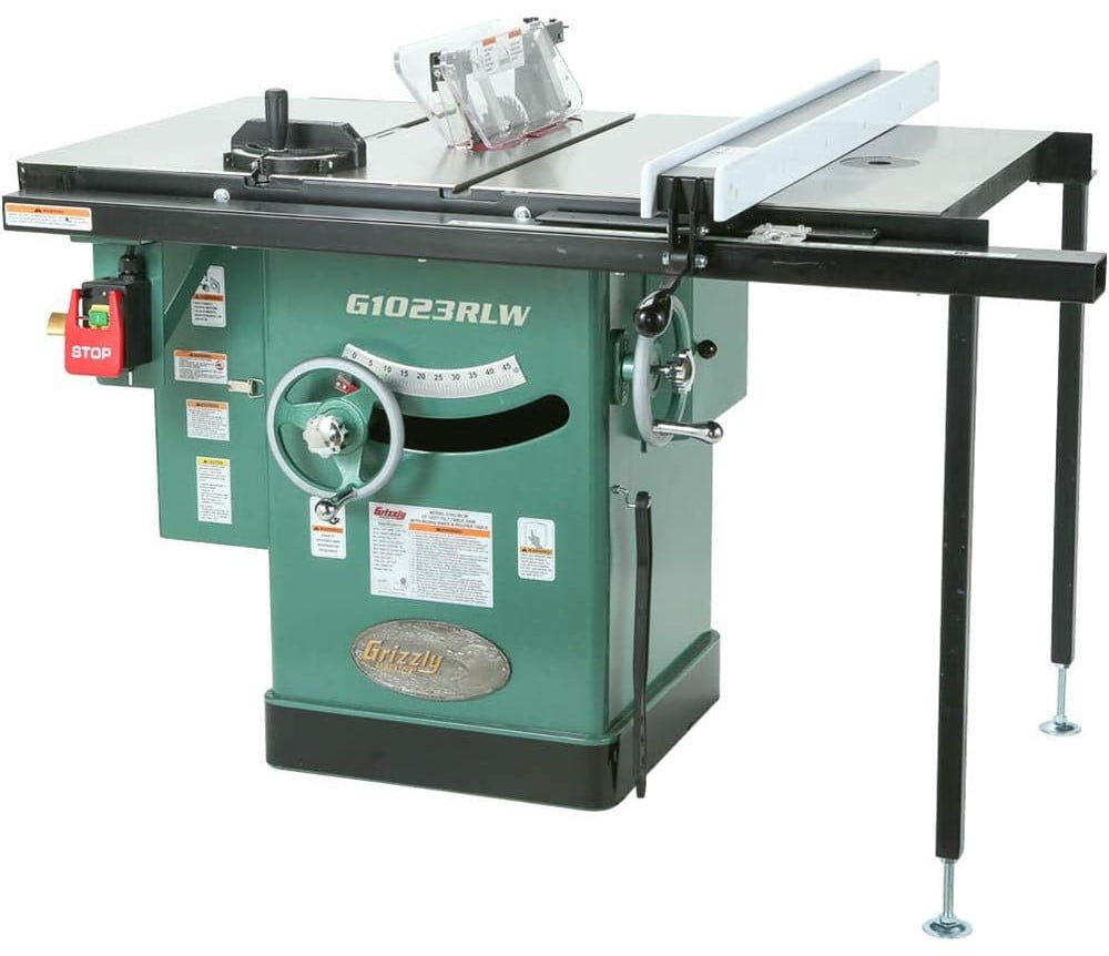 Grizzly G1023RLW Cabinet Left-Tilting Table Saw, 10-Inch