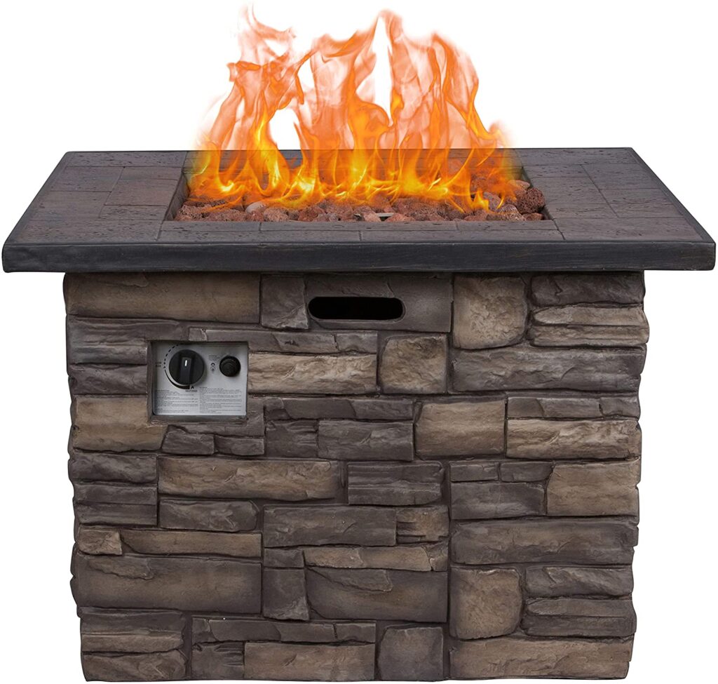 Shine Company Sevilla Gas Fire Pit Table
