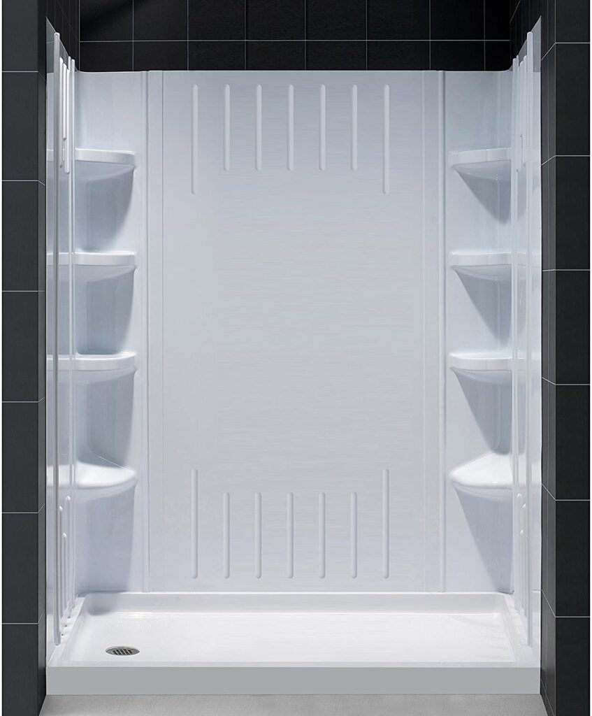 DreamLine DL-6148L-01 Shower Base and Backwall Kit