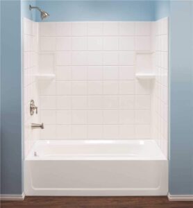 Mustee 670WHT Fiberglass Bathtub Wall Surround