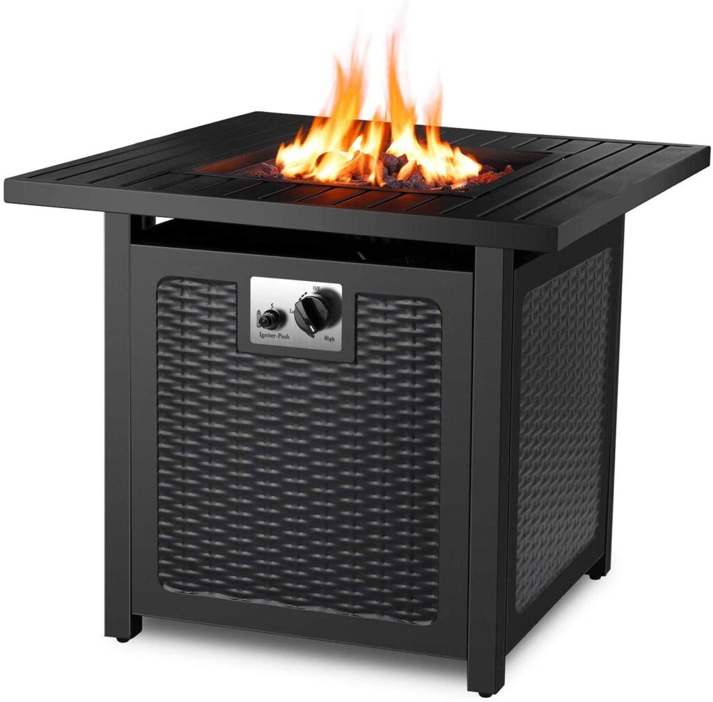 FIXKIT 30 Inch Propane Gas Fire Pit Table