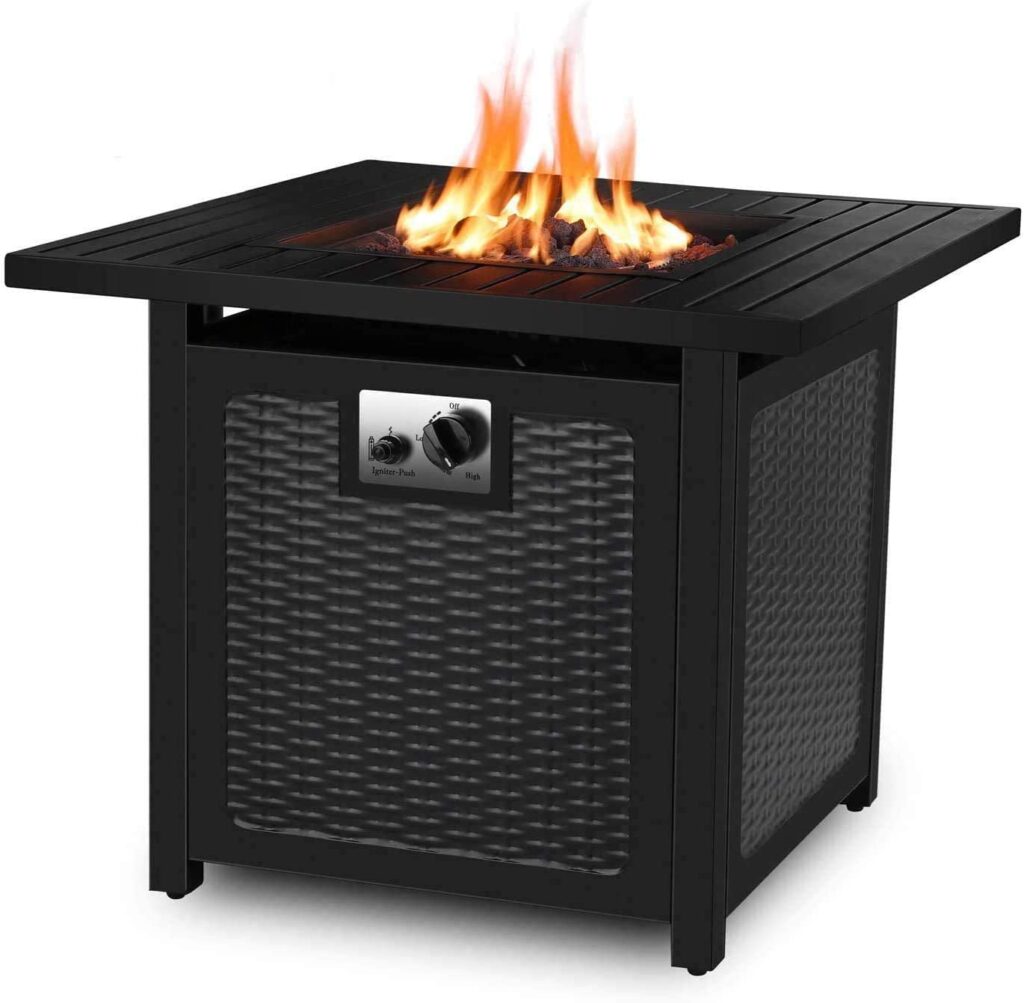 Femor 30 Inch Propane Gas Fire Pit Table
