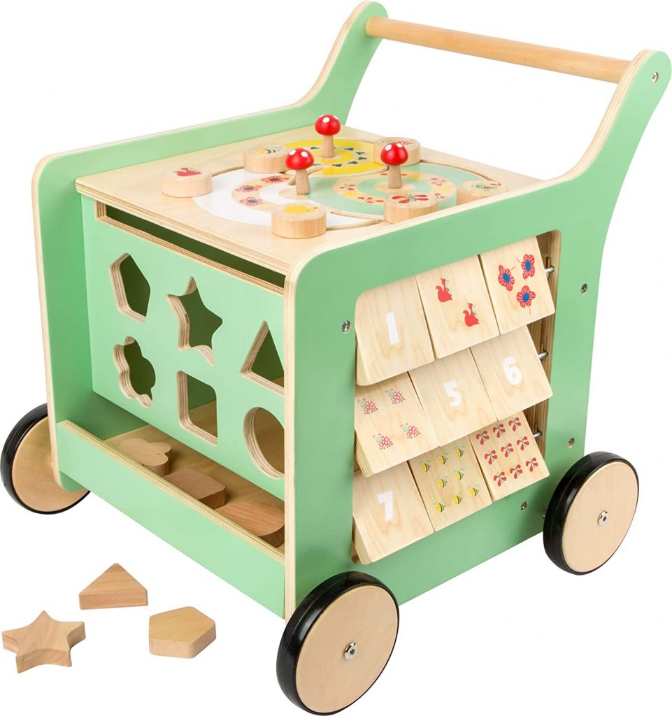 Pastel Wooden Baby Walker and playcenter