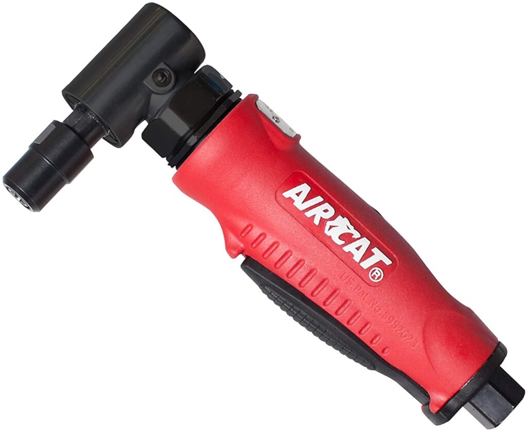 AIRCAT 6255 Professional Series Red Composite Angle Die Grinder With Angled Gear Mechanism