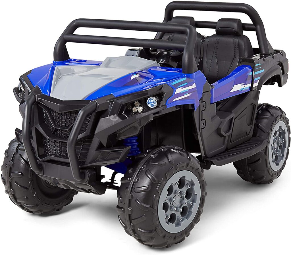 Kid Trax UTV Toddler/Kids off road Electric Ride On Toy, 12 Volt, 3-7 yrs Old, Max Weight 110 lbs, Single or Double Riders, Blue