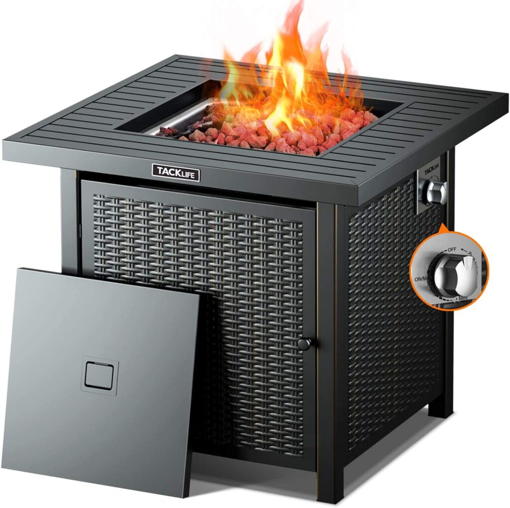 TACKLIFE Propane 50000 BTU Fire Pit Table