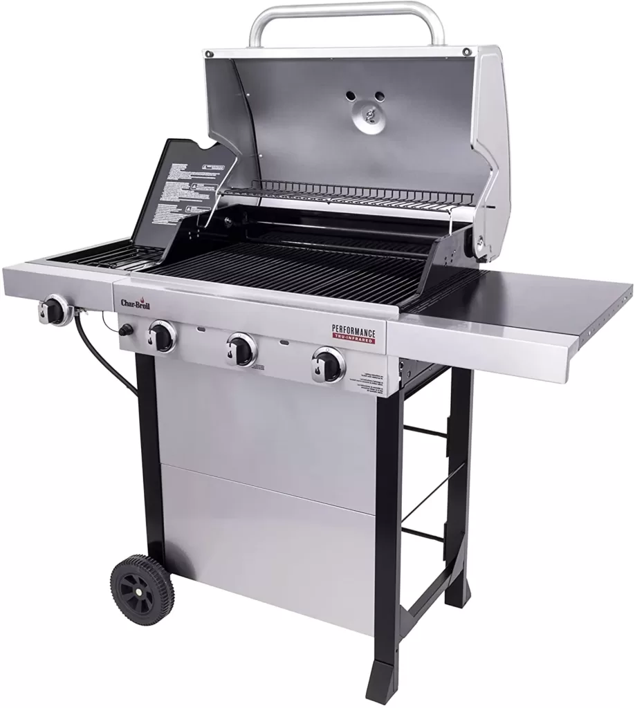 Char-Broil 463370719 Performance TRU-Infrared 3-Burner Cart Style Gas Grill, Stainless Steel