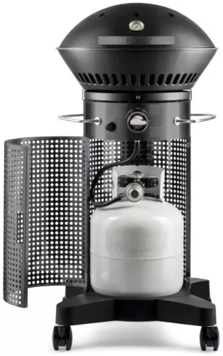 Fuego F21C-H Element Hinged Propane Gas Grill, Dark Gray