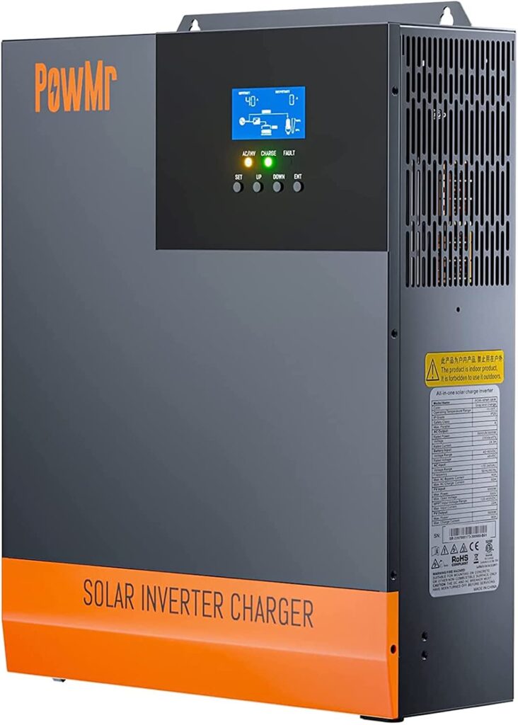 Solar Inverter 3000W 24V to 110V/120V AC Converter for Home, RV, Off-Grid Solar System